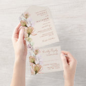 Rustieke Boho bloementerracotta herfst herfst brui All In One Uitnodiging (Afscheurbaar)