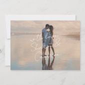 Rustieke Boho bloementuin bruiloft Save The Date (Achterkant)