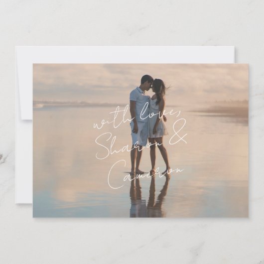 Rustieke Boho bloementuin bruiloft Save The Date (Achterkant)