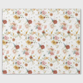 Rustieke Boho bloementuin Cadeaupapier (Vlak)