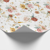 Rustieke Boho Bloementuin Cadeaupapier (Hoek)