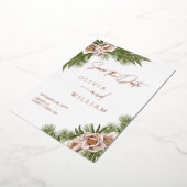 Rustieke Boho bloemenvakantie Save The Date Folie Uitnodiging (Gedraaid)