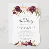 Rustieke Boho Bloemige 50ste Huwelijksverjaardag Kaart (Voorkant)