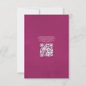 Rustieke Boho Bloemige Boheemse QR Code RSVP Trouw Kaartje (Achterkant)