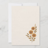 Rustieke Boho Bloemige Bruiloft Kaart (Achterkant)