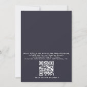 Rustieke Boho Bloemige Hertengeweien QR Code Bruil Kaart (Achterkant)