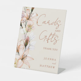 Rustieke Boho bloemige Kaarten en geschenken Reclamebord Met Voetstuk