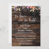 Rustieke Boho Bloemige Ontvangst met 'Tot dat de D Kaart (Voorkant)