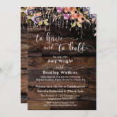 Rustieke Boho Bloemige Ontvangst met 'Tot dat de D Kaart (Voorkant / Achterkant)