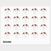 Rustieke Boho Bloemige Sip Sip Hooray Bruidsuitnod Ronde Sticker (Vel)