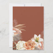 Rustieke Boho Bloemige Terracotta Trouwdag Save The Date (Achterkant)