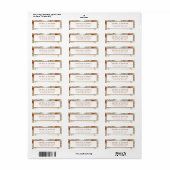 Rustieke Boho Bloemige Trouw Retouradres Label (Full Sheet)