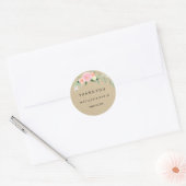 Rustieke Boho Bloemige Trouw Sticker Bedankt (Envelop)