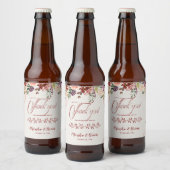 Rustieke Boho Bloemige Trouwcadeaus Bierfles Bier Etiket (Flessen)