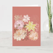 Rustieke Boho Bloemmotief Kaart (Voorkant)