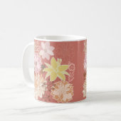 Rustieke Boho Bloemmotief Koffiemok (Voorkant links)