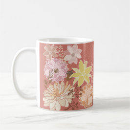 Rustieke Boho Bloemmotief Koffiemok