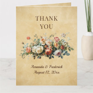 Rustieke boho bloemstuk  bedankkaart