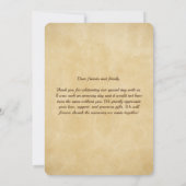 Rustieke boho bloemstuk  bedankkaart (Achterkant)