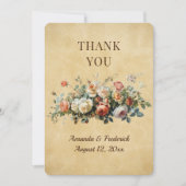 Rustieke boho bloemstuk  bedankkaart (Voorkant)