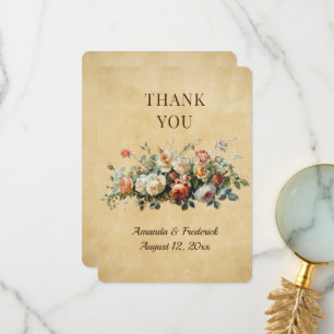 Rustieke boho bloemstuk  bedankkaart