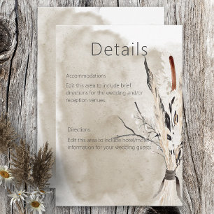 Rustieke Boho Boeket Moderne Details Kaart
