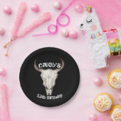 Rustieke Boho Boheemse Koe Stier Verjaardagsfeestj Papieren Bordje (Feest)