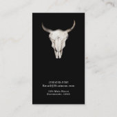 Rustieke Boho Bohemian Koe Bull Country Western Visitekaartje (Achterkant)