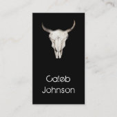 Rustieke Boho Bohemian Koe Bull Country Western Visitekaartje (Voorkant)