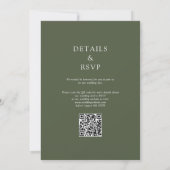 Rustieke Boho Bos Slingerlichten QR Code Bruiloft Kaart (Achterkant)