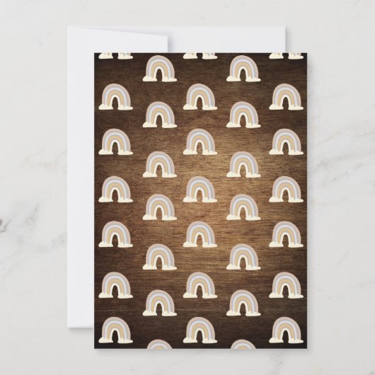 Rustieke Boho Bosdieren Mobiele Baby Shower Kaart (Achterkant)