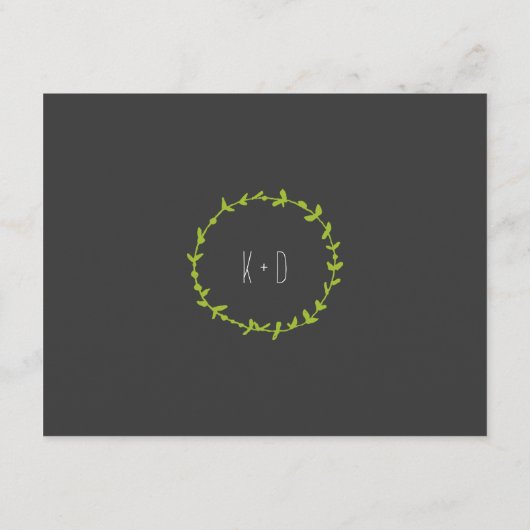 Rustieke Boho Boskatten Trouw Uitnodiging (Achterkant)