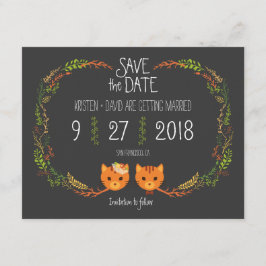 Rustieke Boho Boskatten Trouwkaart Save The Date