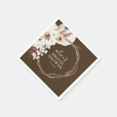 Rustieke Boho Botanische Bruiloftsborrel Servet (Hoek)