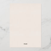 Rustieke Boho Botanische Trouw Roze Goud Folie Uitnodiging (Achterkant)