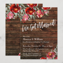 Rustieke Boho Bourgondië Rood Bloemig We Zijn Getr