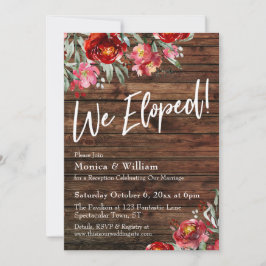 Rustieke Boho Bourgondisch Rode Bloemen We Zijn Ge Kaart