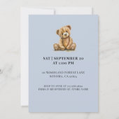 Rustieke Boho Boy Baby shower kinderkamer Wieg Kaart (Achterkant)