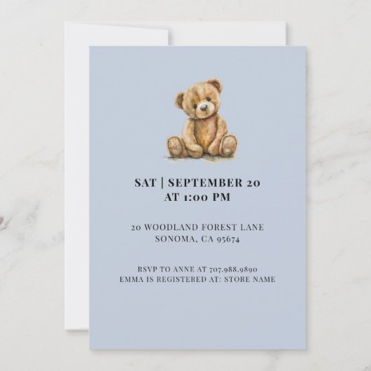 Rustieke Boho Boy Baby shower kinderkamer Wieg Kaart (Achterkant)