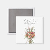 Rustieke Boho Bruidsboeket Bloem Bruidsfavoriet Magneet (Voorkant / Achterkant)