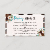 Rustieke Boho Bruidsdisplay Shower Turquoise Informatiekaartje (Voorkant)