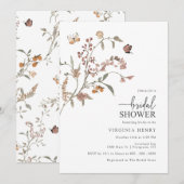 Rustieke Boho Bruidsdouche Kaart (Voorkant / Achterkant)