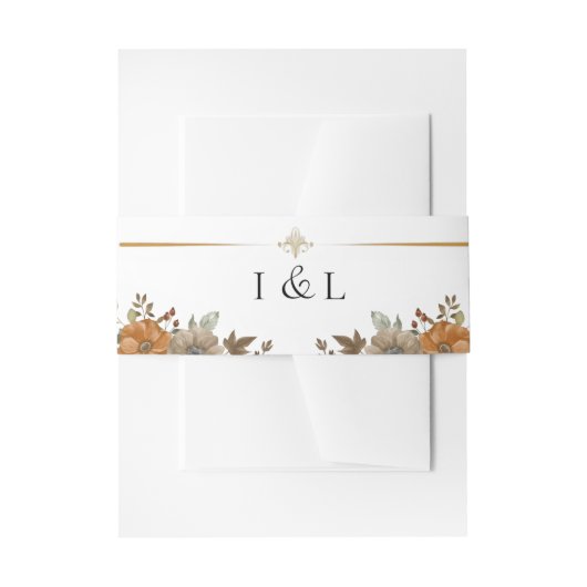  rustieke boho bruiloft buik bands uitnodigingen wikkel (Voorkant Voorbeeld)