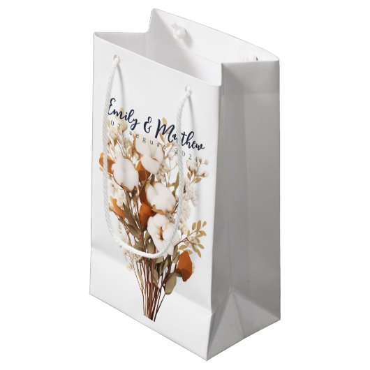 Rustieke Boho bruiloft geschenk tas Klein Cadeauzakje (Voorkant Gekanteld)