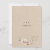  rustieke boho bruiloft kaart (Achterkant)