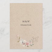  rustieke boho bruiloft menu (Achterkant)