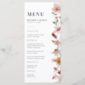 Rustieke Boho Bruiloftsmenu Menu (Voorkant)
