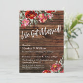 Rustieke Boho Burgundyrode Bloemen We Zijn Getrouw Kaart (Staand voorkant)