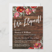 Rustieke Boho Burgundyrode Bloemen We Zijn Gevluch Kaart (Voorkant)