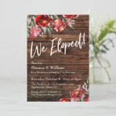 Rustieke Boho Burgundyrode Bloemen We Zijn Gevluch Kaart (Staand voorkant)